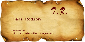 Tani Rodion névjegykártya